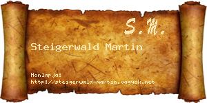 Steigerwald Martin névjegykártya